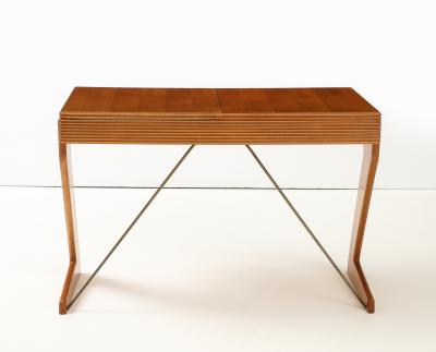 Italian Modernist Vanity or Desk with Mirror Interior circa 1950