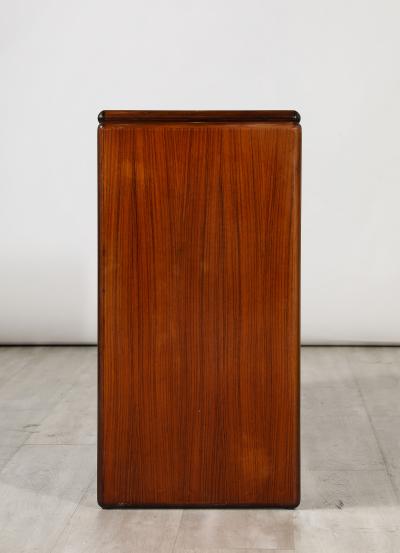 Italian Modernist Wood and Chrome Console Table Italy circa 1960