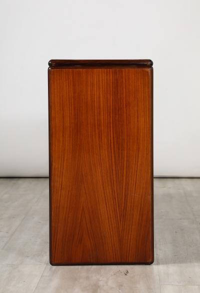 Italian Modernist Wood and Chrome Console Table Italy circa 1960