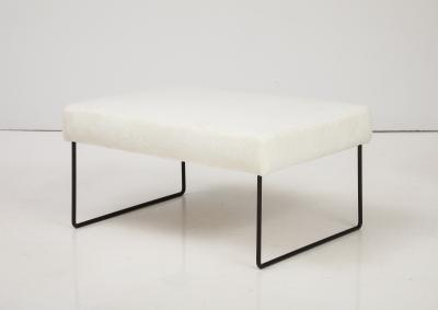 Italian Modernist Wrought Iron Chaise and Ottoman Italy circa 1960