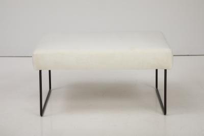 Italian Modernist Wrought Iron Chaise and Ottoman Italy circa 1960