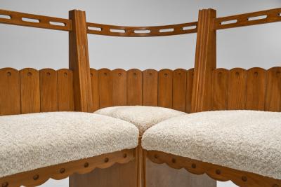 Italian Modular Bench with Upholstered Seats Italy ca 1950s