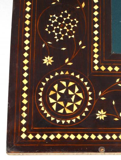 Italian Moorish Walnut Flip Top Console Table