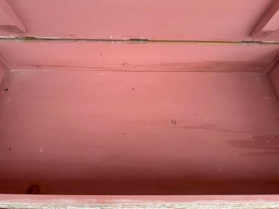 Italian Mosaic Wooden Bench with Seat Storage