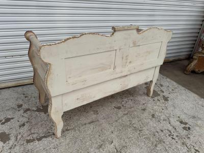 Italian Mosaic Wooden Bench with Seat Storage