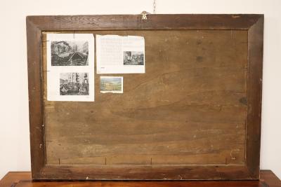 Italian Mountain Valley Oil Painting on Board Signed A Scocchera