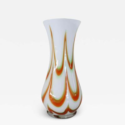 Italian Murano Art Glass Vase with Kinetic Decoration 1960s