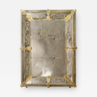 Italian Murano Etched Wall Mirrors
