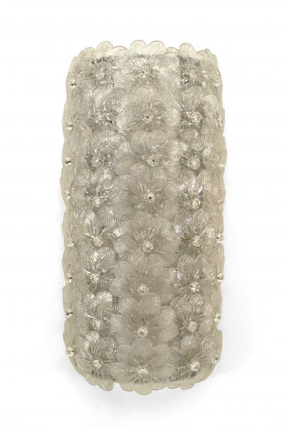 Italian Murano Glass Flower Wall Sconces