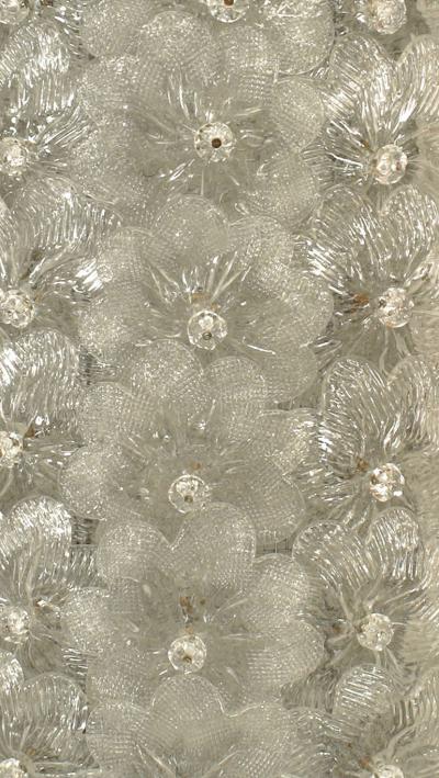 Italian Murano Glass Flower Wall Sconces