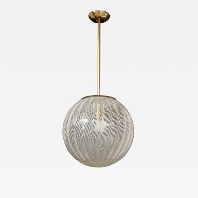 Italian Murano Glass Globe Chandelier or Pendant Italy circa 1960