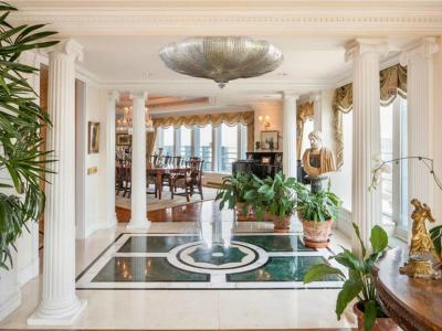 Italian Murano Glass Gold Leaves Modern Flush Mount or Ceiling Light