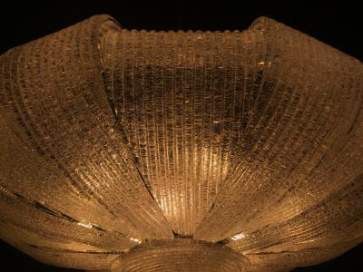 Italian Murano Glass Leaves Modern Flush Mount or Ceiling Light