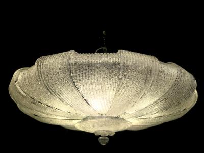 Italian Murano Glass Leaves Modern Flush Mount or Ceiling Light