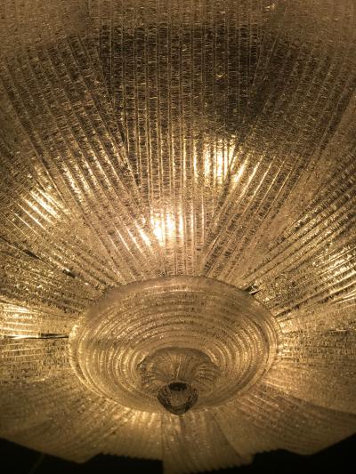 Italian Murano Glass Leaves Modern Flush Mount or Ceiling Light