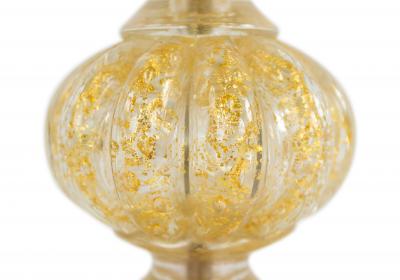 Italian Murano Gold Dusted Glass Table Lamp