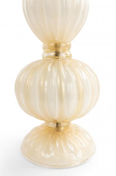 Italian Murano Gold Dusted Glass Table Lamp