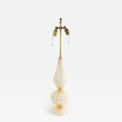 Italian Murano Gold Dusted Glass Table Lamp