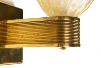 Italian Murano Gold Dusted Glass Wall Sconces