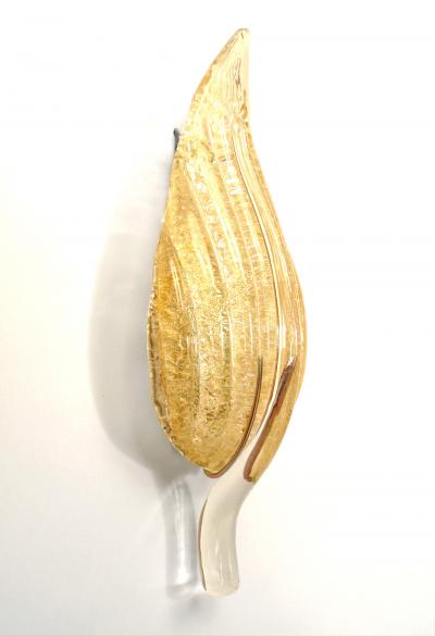Italian Murano Gold Dusted Glass Wall Sconces