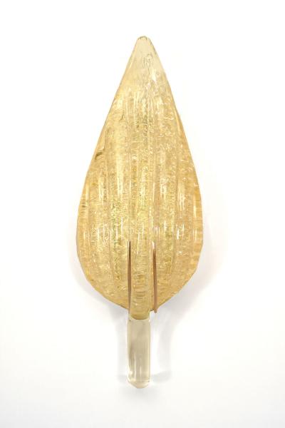 Italian Murano Gold Dusted Glass Wall Sconces