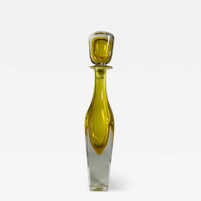 Italian Murano Yellow Glass Decanter