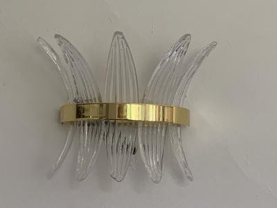 Italian Murano glass palmetta wall sconce Murano glass
