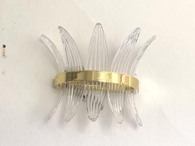 Italian Murano glass palmetta wall sconce Murano glass