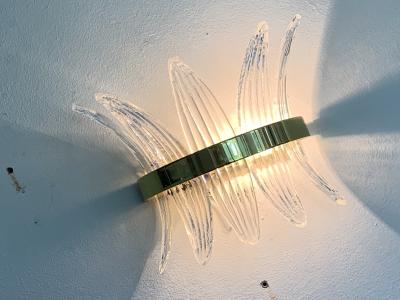 Italian Murano glass palmetta wall sconce Murano glass
