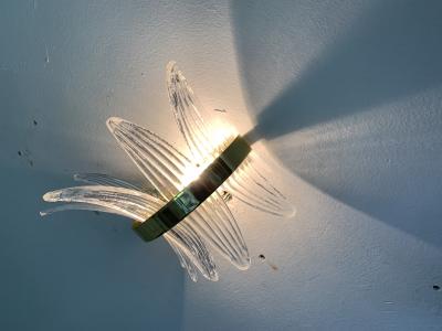 Italian Murano glass palmetta wall sconce Murano glass