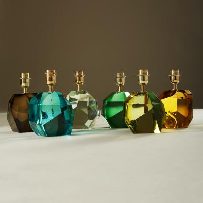 Italian Murano pale pink Rock table lamp