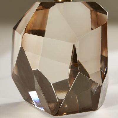 Italian Murano pale pink Rock table lamp