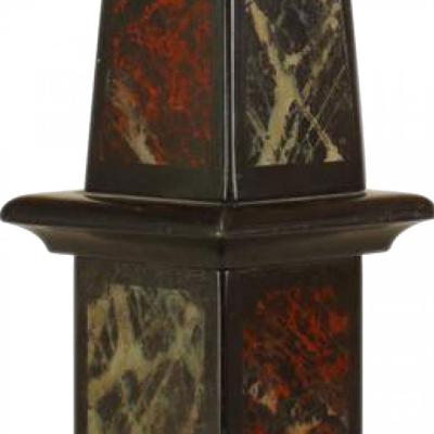 Italian Neo Classic Black Marble Obelisk