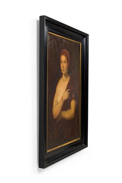 Italian Neo Classic Draped Lady Portrait