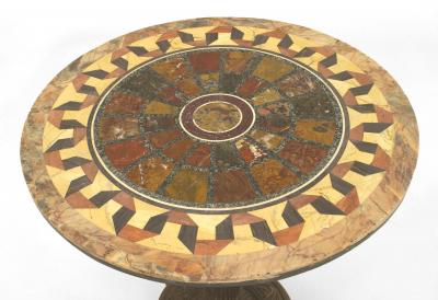Italian Neo Classic Geometric Marble End Table
