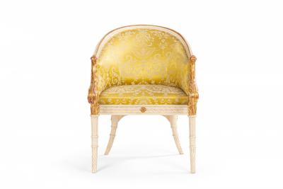 Italian Neo Classic Gold Arm Chair