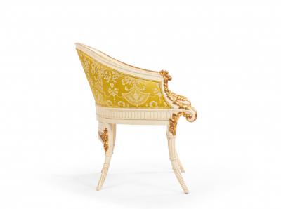 Italian Neo Classic Gold Arm Chair