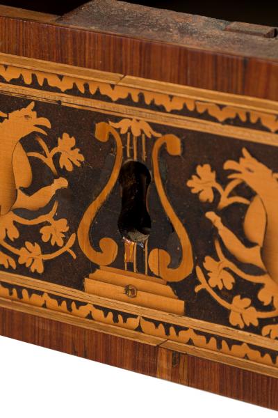 Italian Neo Classic Inlaid Marquetry Single Drawer Centre Table