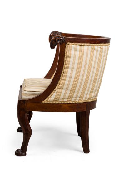 Italian Neo Classic Lion Head Walnut Chair