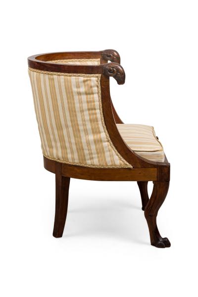 Italian Neo Classic Lion Head Walnut Chair