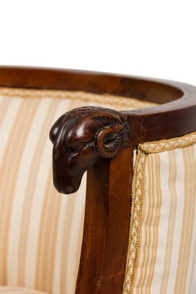 Italian Neo Classic Lion Head Walnut Chair