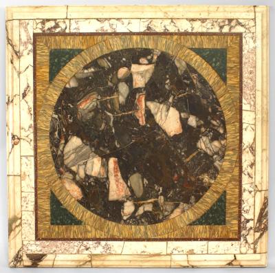 Italian Neo Classic Marble End Table