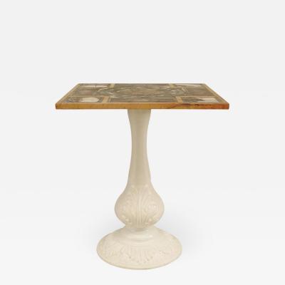 Italian Neo Classic Marble End Table