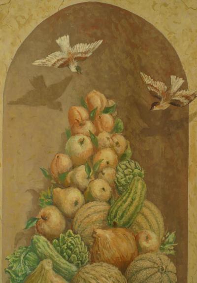 Italian Neo Classic Mural of Cupids