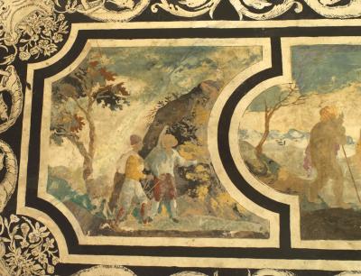 Italian Neo Classic Scagliola Classical Scene Coffee Table