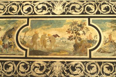 Italian Neo Classic Scagliola Classical Scene Coffee Table