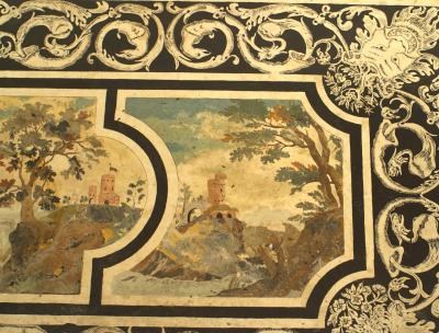 Italian Neo Classic Scagliola Classical Scene Coffee Table