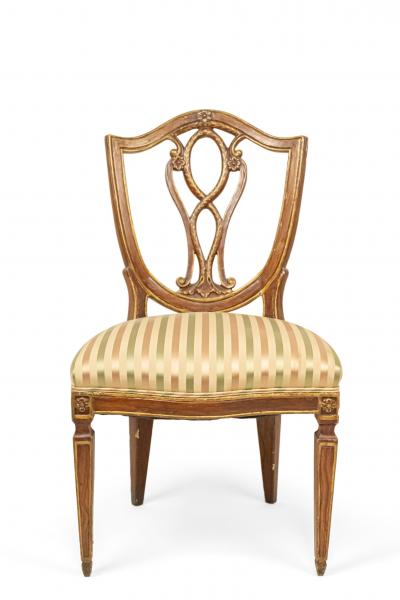 Italian Neo Classic Shield Side Chair