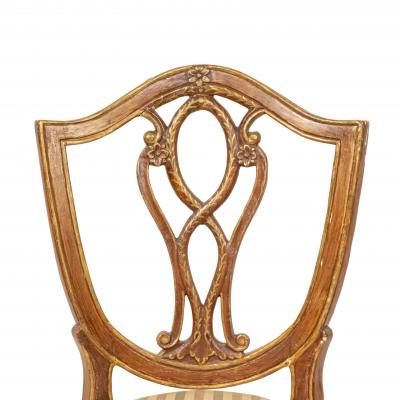 Italian Neo Classic Shield Side Chair