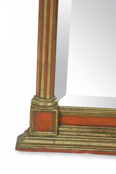 Italian Neo Classic Style Gilt and Painted Pier Wall Mirror